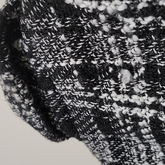 EUC BCX Women's Wool Coat Size XS Plaid Black and White - Picture 12 of 12